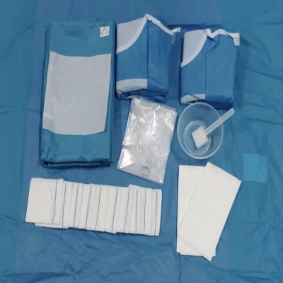 Paquete de kit de cortinas quirúrgicas desechables médicas